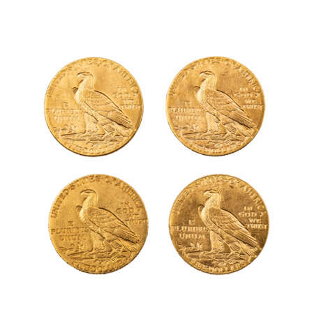USA/GOLD - 4 x 5 Dollars Indian Head 1909, - photo 1