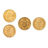 Belgien/Italien/GOLD - 3 x 20 Francs + 1 x 20 Lire, - фото 2