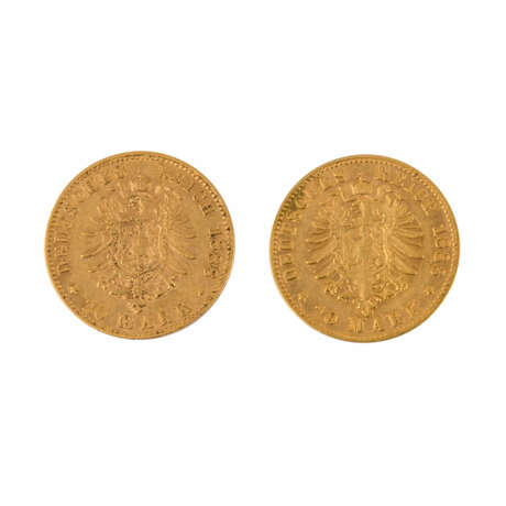 Württemberg/GOLD - 2 x 10 Mark 1888 F, - photo 2