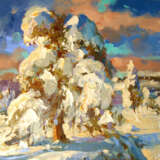 Зимний этюд (2) Canvas Oil paint Realism Landscape painting 2020 - photo 1