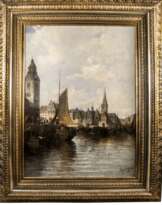 Картина « Вид гавани в Амстердаме»