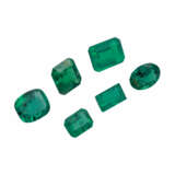 Konvolut 6 grüne Steine ca. 4,6 ct, - фото 2