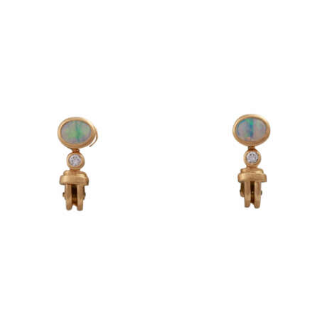Paar Ohrhänger mit Opalen - Foto 1