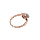 Ring mit 2 Altschliffdiamanten zusammen ca. 0,70 ct, - photo 3