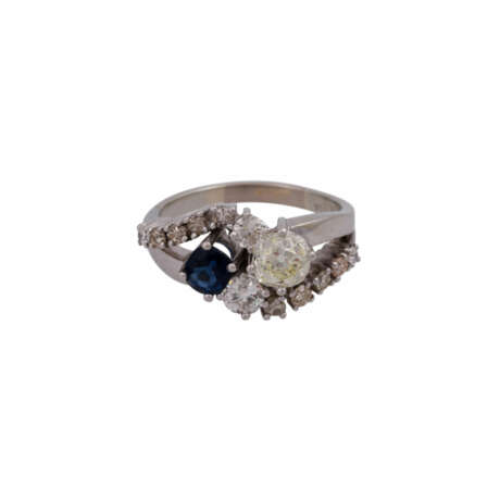 Ring mit 1 Altschliffdiamant ca. 0,8 ct, - Foto 2