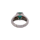 Ring mit Smaragd ca. 1,10 ct, - Foto 4