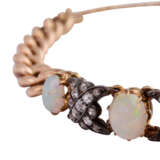 Armband mit 7 ovalen Opalen und Altschliffdiamanten, - фото 5