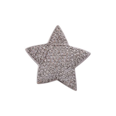 CHRIST Durchzugsanhänger "Stern" ausgefasst mit Brillanten, zusammen ca. 2,2 ct, - фото 1