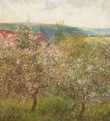 KORNBECK, JULIUS (Winnenden 1839-1920 Oberensingen) 'Blühende Obstbäume'. - фото 1