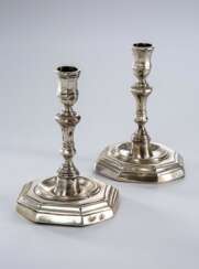 Pair Of Silver Candlesticks,