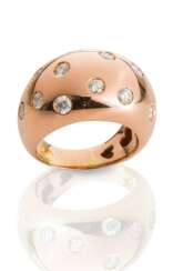 Rosegold-Ring mit Brillanten, 