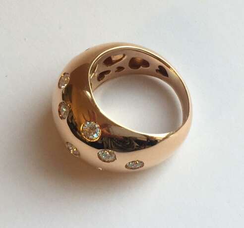 Rosegold-Ring mit Brillanten, - Foto 2