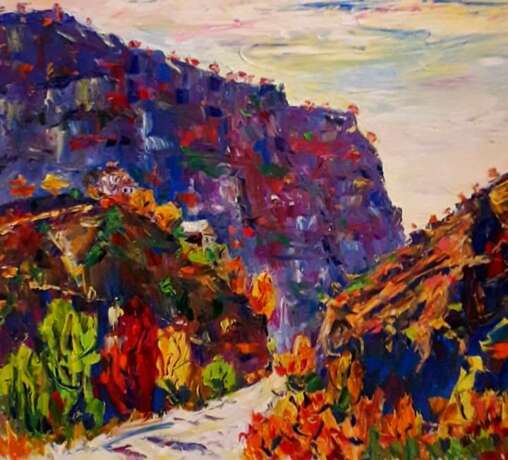 “Lori gorge” Canvas Oil paint Impressionist Landscape painting 2019 - photo 1