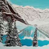 «L'hiver dans les montagnes» Toile Peinture acrylique Moderne Peinture de paysage 2018 - photo 1