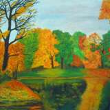 „Herbst Kontraste“ Leinwand Acrylfarbe Expressionismus Landschaftsmalerei 2016 - Foto 1
