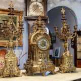 „Antikes Set Kamin Uhr“ Gemischte Technik Baroсk Frankreich 1890 - Foto 1