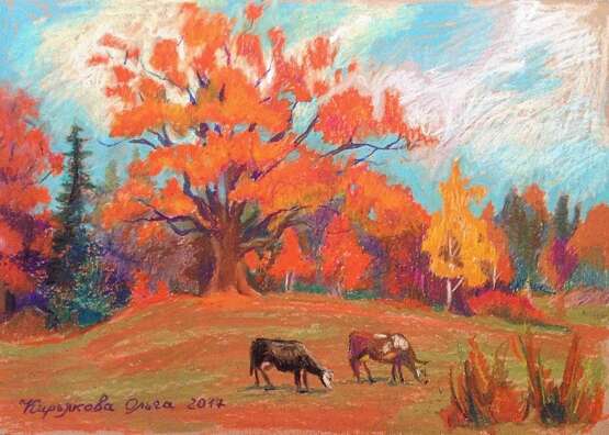 „Herbst“ Siehe Beschreibung Realismus Landschaftsmalerei 2017 - Foto 1