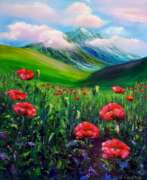 Виктория Беко (р. 1973). Landscape with poppies.