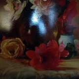 “Playing with colors and flowers 004” Canvas Oil paint Realist Still life 2013 - photo 4
