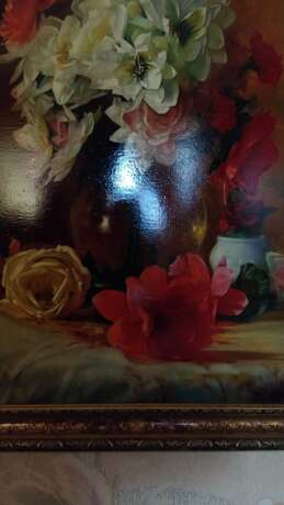 „Spiele mit den Farben und Blumen 004“ Leinwand Ölfarbe Realismus Stillleben 2013 - Foto 4