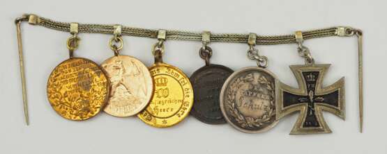 Baden: Miniaturenkette eines Trägers der Silbernen Karl Friedrich Militär Verdienst Medaille. - photo 3