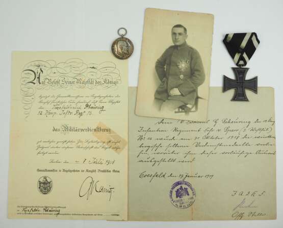 Preussen: Nachlass des Vizefeldwebel Hermann Scheuring, 12./ Infanterie-Regiment 16 - Träger des Militärverdienstkreuzes. - photo 1