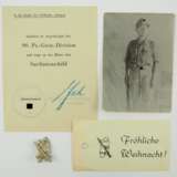 Sardinienschild mit Urkunde für einen Angehörigen der 90. Panzer-Grenadier-Division. - Foto 1