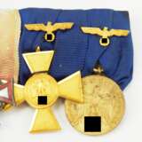 Große Ordenschnalle mit 8 Auszeichnungen eines Veteranen beider Weltkriege und Lebensretters aus Hamburg. - фото 2