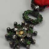 Frankreich: Orden der Ehrenlegion, 9. Modell (1870-1951), Ritterkreuz Miniatur - mit Diamant-Besatz. - photo 2