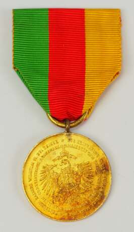 Türkei: Medaille zur Erinnerung an den Besuch Kaiser Wilhelm II., 1889 in Konstantinopel, in Gold. - photo 1