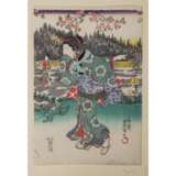 Neun Farbholzschnitte, JAPAN von UntertasseAGAWA TOYOKUNI (1769-1825). - фото 5