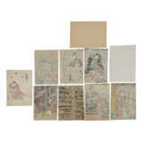 Zehn Farbholzschnitte. JAPAN, 18./19. Jahrhundert. - Foto 2