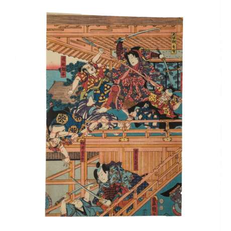 Zehn Farbholzschnitte. JAPAN, 18./19. Jahrhundert. - Foto 2
