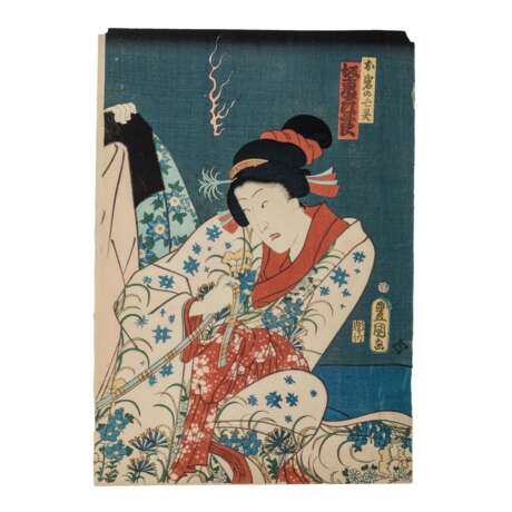 Zehn Farbholzschnitte. JAPAN, 18./19. Jahrhundert. - Foto 5