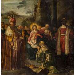 HOLLÄNDISCHER MEISTER DES 17. Jahrhundert, "Anbetung der Heiligen drei Könige"