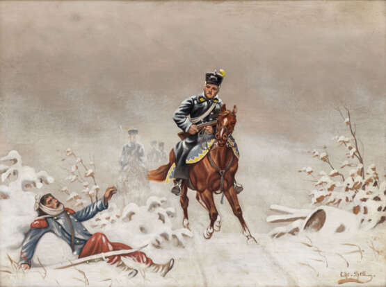 SELL, CHRISTIAN II. (1854-1925), "Szene aus dem Krieg 1870/71", - фото 1