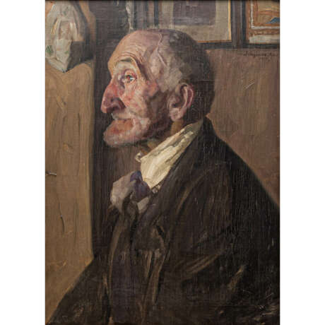 SEGISSER, PAUL (1866-1934), "Profilbildnis eines älteren Herrn", - photo 1