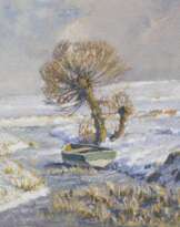 Drei Gouachen mit Landschaftsansichten