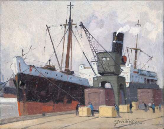 Victor Qvistorff. Frachtschiff und Kran - фото 1