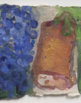 Blaue und rote Blüten