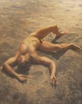 Hingestreckt auf heißem Sand