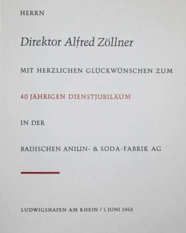 Zöllner, Alfred (Direktor der BASF). - фото 2