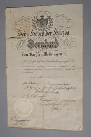 Medaille für Verdienst im Kriege 1915 Meiningen - photo 2