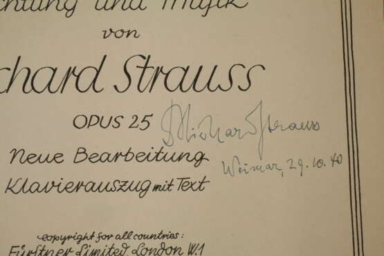 Paar Autogramme Richard Strauss - Foto 3