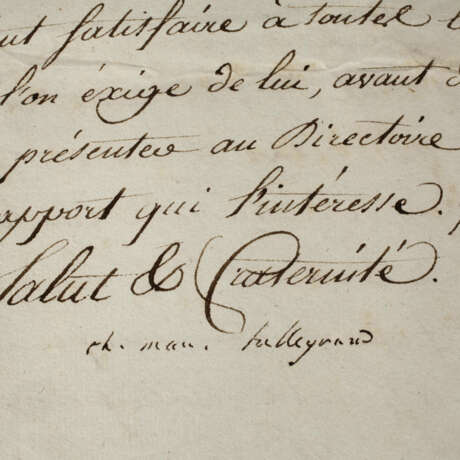 Autogramm Charles-Maurice de Talleyrand - Foto 1