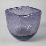 Glasschale violett mit unregelmäßigen Luftblasen - Foto 1