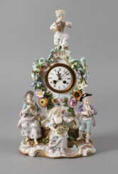 Meissen "Uhrengehäuse mit Gärtnerfiguren"