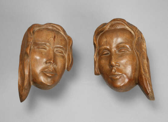 G. Schrey, zwei Frauenköpfe als Reliefs - Foto 1