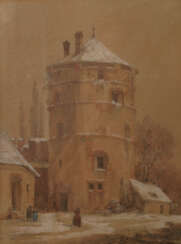 Theodor Verhas, zugeschrieben, Mittelalterlicher Turm