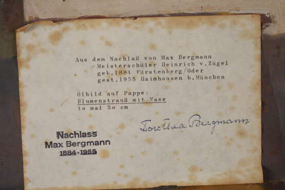 Max Bergmann, zugeschrieben, Blumenstillleben - Foto 4